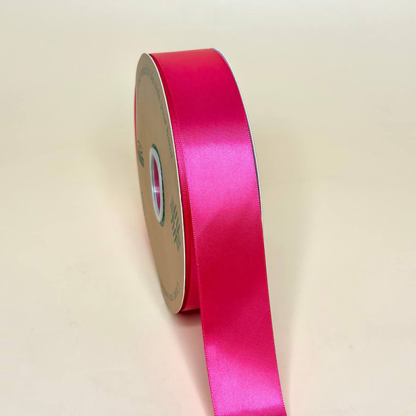 Стрічка атласна 4 см кольору фуксія
