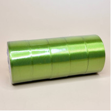 Декоративна атласна стрічка для пакування 4 см кольору трави