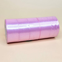 Декоративна атласна стрічка для пакування 4 см кольору рожева орхідея