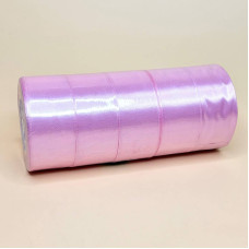 Декоративна атласна стрічка для пакування 4 см кольору рожева орхідея