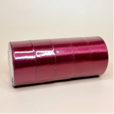 Декоративна атласна стрічка для пакування 4 см бордового кольору