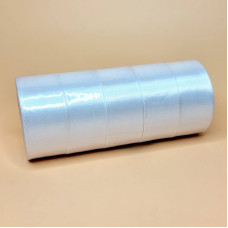 Декоративна атласна стрічка для пакування 4 см білого кольору