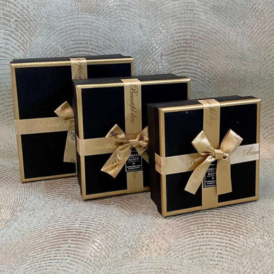 Набір подарункових коробок "Glitter"  black