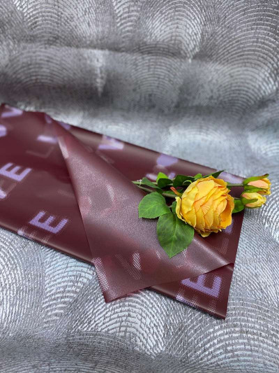Бумага водостойкая для цветов "Love"бордо