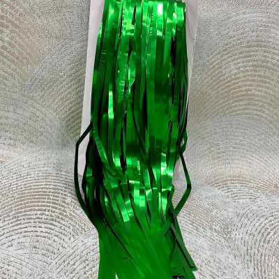 Фольгована шторка для фотозони "Сатін" зелений