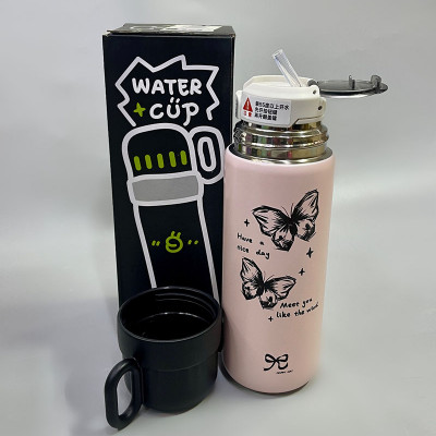 Термокухоль "Бант" з трубочкою.Об'єм 500 ML