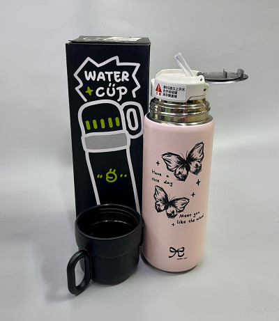 Термокухоль "Бант" з трубочкою.Об'єм 500 ML