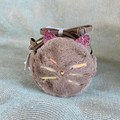Хутряна сумочка для дівчаток "Кішечка" какао