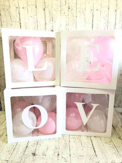 Набор квадратных коробок для фотозон "Love"