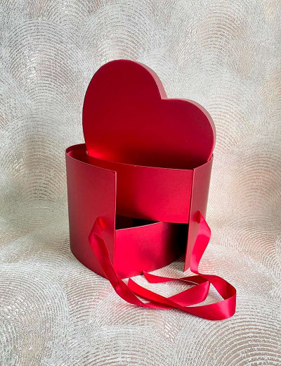 Розкішна двоярусна подарункова коробка-червоний