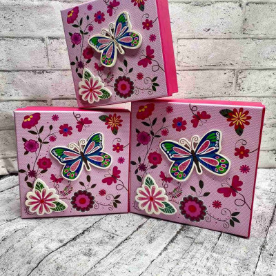 Набор подарочных коробка 3D " Бабочка"